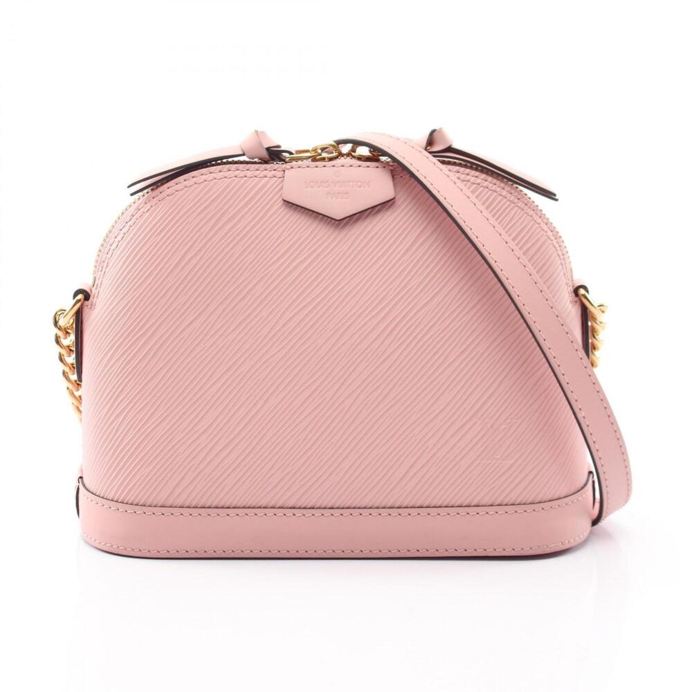 Louis Vuitton Alma Mini Chain Shoulder Bag Handbag Leather Epi Pink M51406